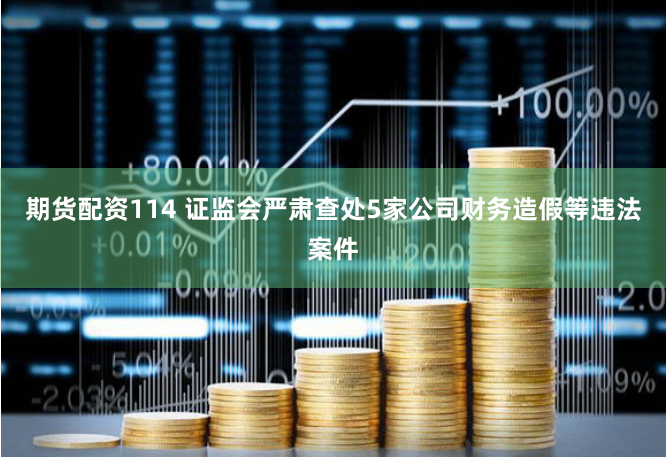 期货配资114 证监会严肃查处5家公司财务造假等违法案件